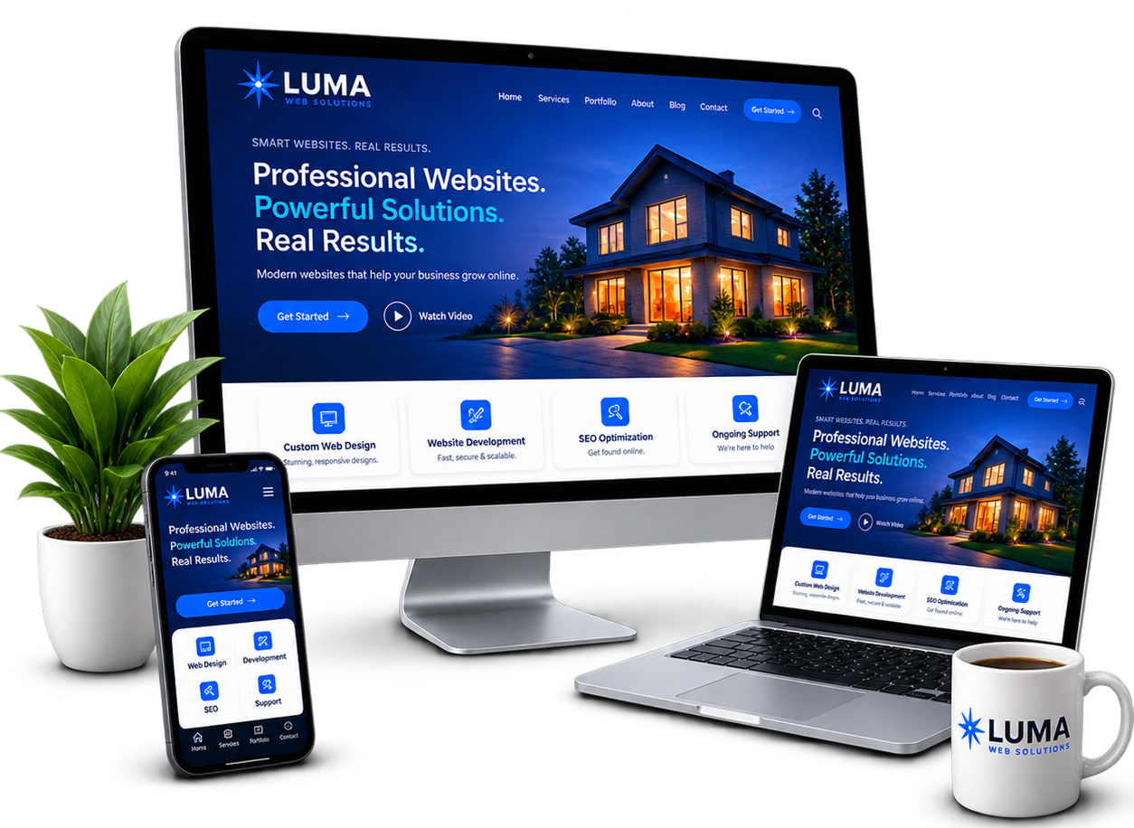LUMA website preview across devices